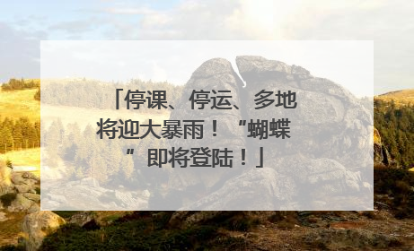 停课、停运、多地将迎大暴雨！“蝴蝶”即将登陆！