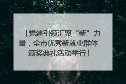 党建引领汇聚“新”力量，全市优秀新就业群体颁奖典礼活动举行
