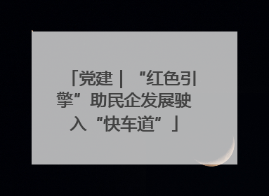 党建｜“红色引擎”助民企发展驶入“快车道”