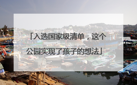 入选国家级清单，这个公园实现了孩子的想法