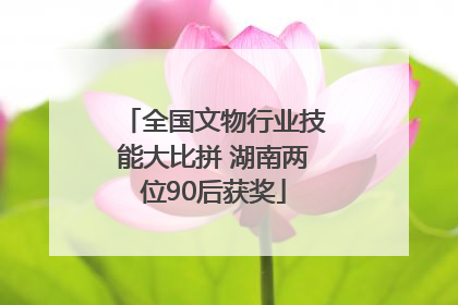 全国文物行业技能大比拼 湖南两位90后获奖