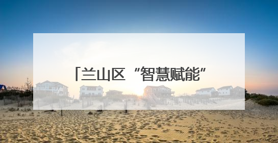 兰山区“智慧赋能”绣出城市管理新图景