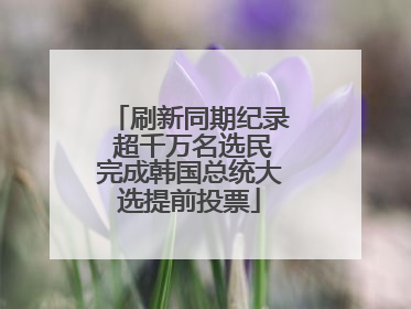 刷新同期纪录 超千万名选民完成韩国总统大选提前投票