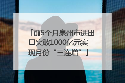 前5个月泉州市进出口突破1000亿元实现月份“三连增”