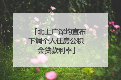 北上广深均宣布下调个人住房公积金贷款利率