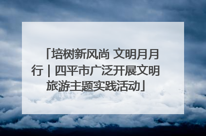 培树新风尚 文明月月行｜四平市广泛开展文明旅游主题实践活动