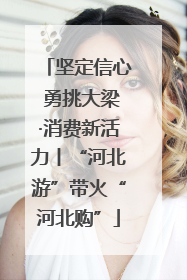 坚定信心 勇挑大梁·消费新活力丨“河北游”带火“河北购”