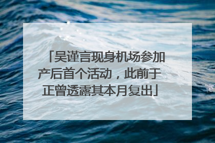 吴谨言现身机场参加产后首个活动，此前于正曾透露其本月复出