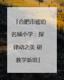 合肥市琥珀名城小学：探律动之美 研教学新思