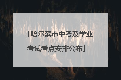 哈尔滨市中考及学业考试考点安排公布