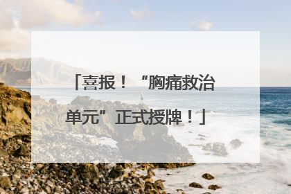 喜报！“胸痛救治单元”正式授牌！