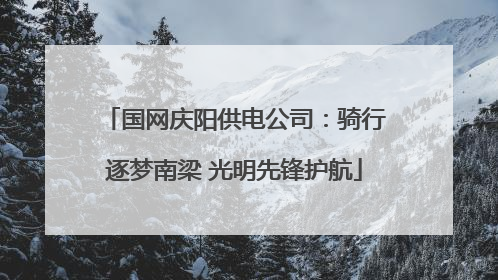 国网庆阳供电公司：骑行逐梦南梁 光明先锋护航