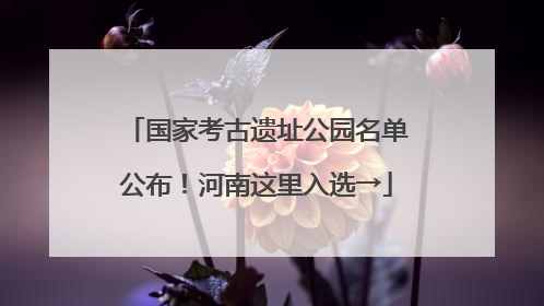 国家考古遗址公园名单公布！河南这里入选→