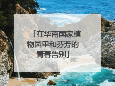 在华南国家植物园里和芬芳的青春告别