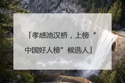 孝感池汉桥，上榜“中国好人榜”候选人