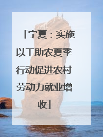 宁夏：实施以工助农夏季行动促进农村劳动力就业增收