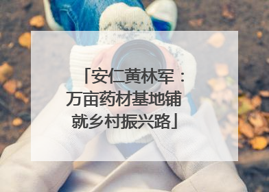 安仁黄林军：万亩药材基地铺就乡村振兴路