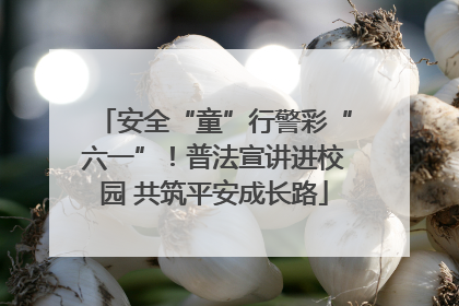 安全“童”行警彩“六一”！普法宣讲进校园 共筑平安成长路