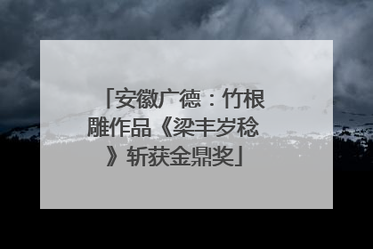 安徽广德：竹根雕作品《梁丰岁稔》斩获金鼎奖