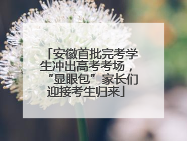 安徽首批完考学生冲出高考考场，“显眼包”家长们迎接考生归来