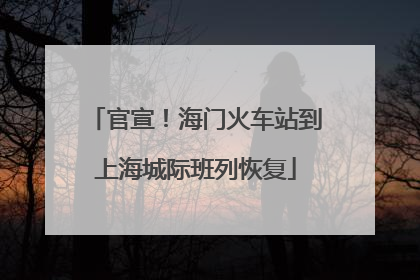 官宣！海门火车站到上海城际班列恢复