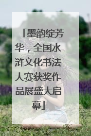 墨韵绽芳华，全国水浒文化书法大赛获奖作品展盛大启幕