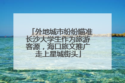 外地城市纷纷瞄准长沙大学生作为旅游客源，海口旅文推广走上星城街头