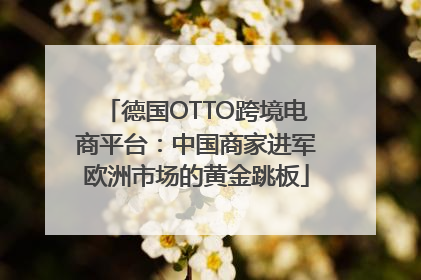 德国OTTO跨境电商平台：中国商家进军欧洲市场的黄金跳板