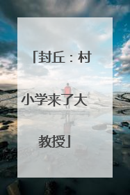 封丘：村小学来了大教授