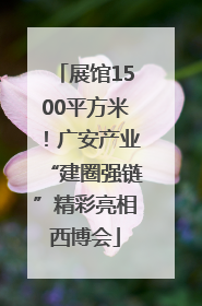 展馆1500平方米！广安产业“建圈强链”精彩亮相西博会