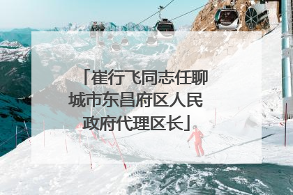 崔行飞同志任聊城市东昌府区人民政府代理区长