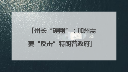 州长“硬刚”：加州需要“反击”特朗普政府