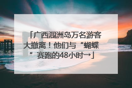 广西涠洲岛万名游客大撤离！他们与“蝴蝶”赛跑的48小时→
