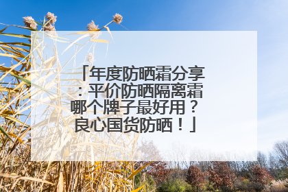 年度防晒霜分享：平价防晒隔离霜哪个牌子最好用？良心国货防晒！