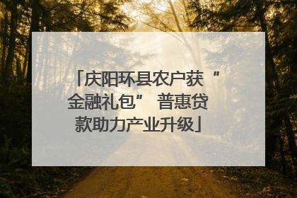 庆阳环县农户获“金融礼包” 普惠贷款助力产业升级