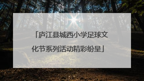 庐江县城西小学足球文化节系列活动精彩纷呈