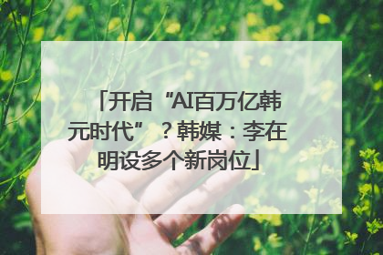 开启“AI百万亿韩元时代”？韩媒：李在明设多个新岗位