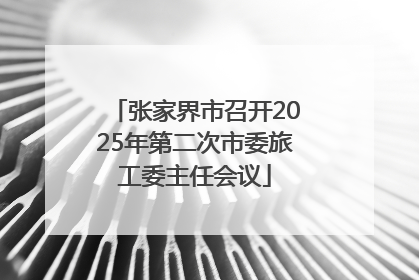 张家界市召开2025年第二次市委旅工委主任会议