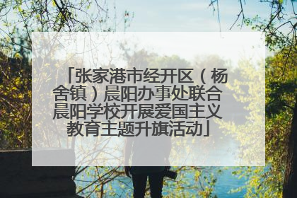 张家港市经开区（杨舍镇）晨阳办事处联合晨阳学校开展爱国主义教育主题升旗活动