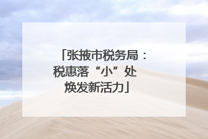 张掖市税务局：税惠落“小”处 焕发新活力