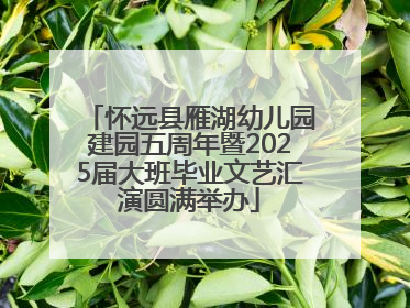 怀远县雁湖幼儿园建园五周年暨2025届大班毕业文艺汇演圆满举办