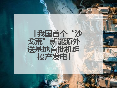 我国首个“沙戈荒”新能源外送基地首批机组投产发电