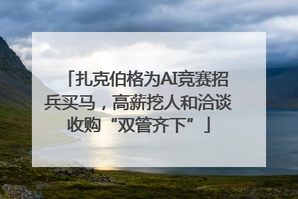扎克伯格为AI竞赛招兵买马，高薪挖人和洽谈收购“双管齐下”