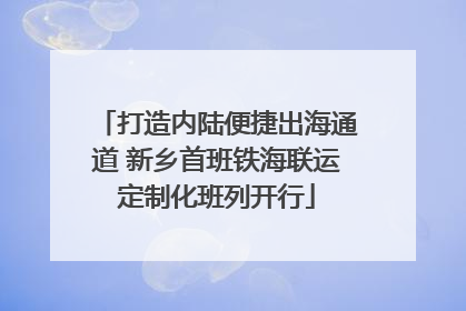 打造内陆便捷出海通道 新乡首班铁海联运定制化班列开行