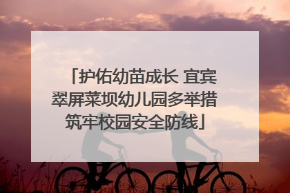 护佑幼苗成长 宜宾翠屏菜坝幼儿园多举措筑牢校园安全防线