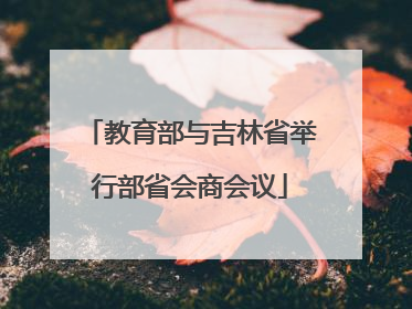 教育部与吉林省举行部省会商会议