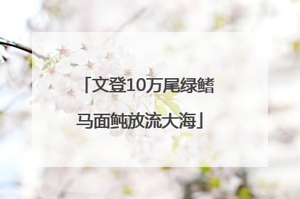 文登10万尾绿鳍马面鲀放流大海