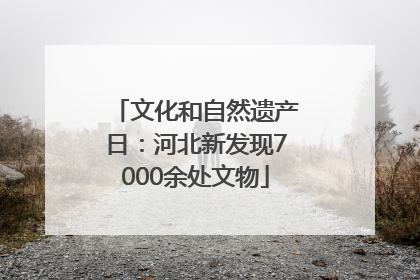 文化和自然遗产日：河北新发现7000余处文物