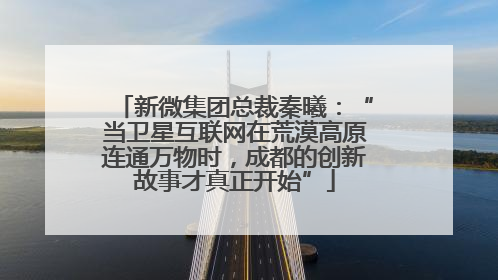 新微集团总裁秦曦：“当卫星互联网在荒漠高原连通万物时，成都的创新故事才真正开始”