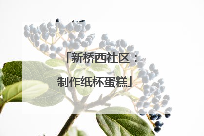 新桥西社区：制作纸杯蛋糕